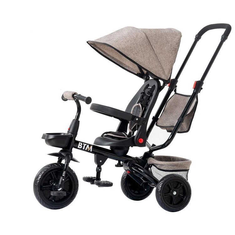 Hot!!!乗用玩具 子供用三輪車 折りたたみ かじとり 手押し棒 おしゃれ 4in1 BTM 1歳 2歳 3歳