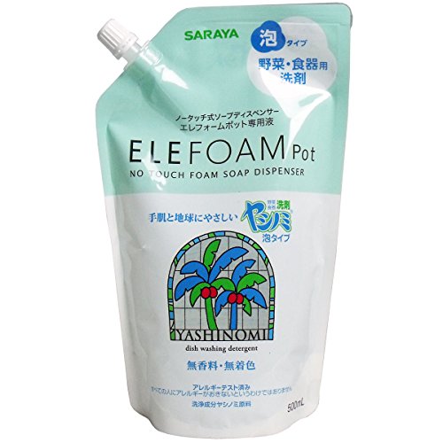 【サラヤ】 ヤシノミ洗剤 泡タイプ 詰替用 ５００ｍｌ （エレフォームポット専用） １０個セット
