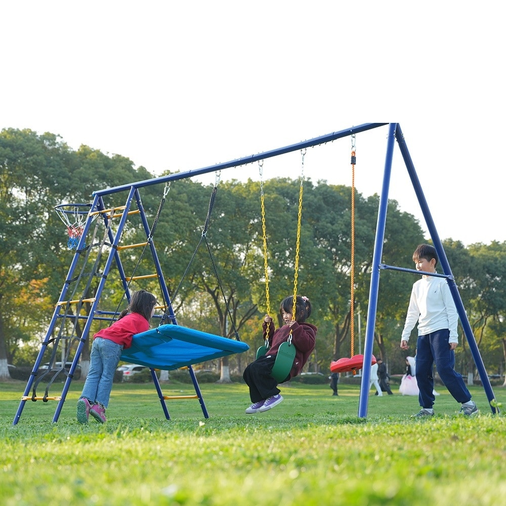 【国内即日発送】 ブランコ バスケットゴール ジャングルジム 多機能 屋外遊具 家庭用ブランコ 大型遊具 屋外遊具