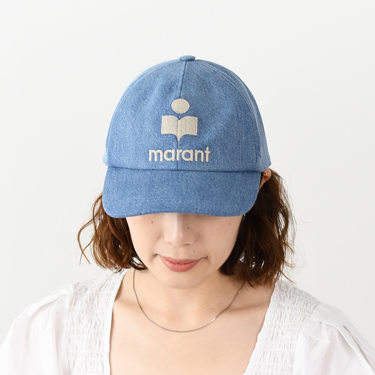 帽子 TYRON キャップ CQ001XFB A1C17A レディース ブルー コットン ロゴ