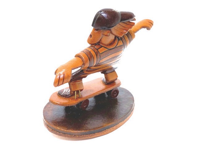 本革製フィギュア スケートボーダー レザー/本革 VANCA/バンカクラフト