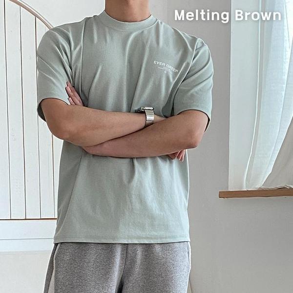 男性ラウンドTシャツメンズオーバーフィット半袖TシャツEG3