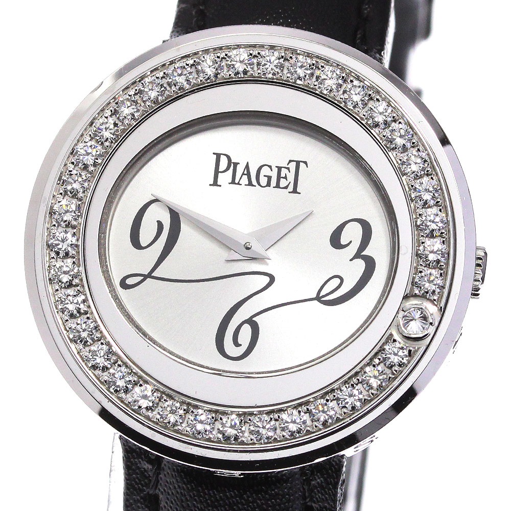 ピアジェ PIAGET P10275 ポセション K18WG ダイヤベゼル クォーツ レディース _736557【中古】