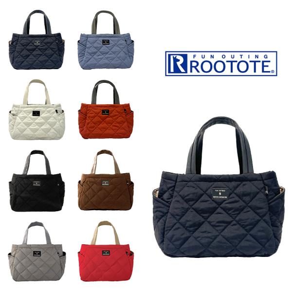 【ROOTOTE】 1332 LT.デリ.パルーティ.Quilt- C トートバッグ 通勤 仕事 軽量 手持ち 仕切り付き 撥水 レディース おしゃれ かわいい プレゼント ブラック