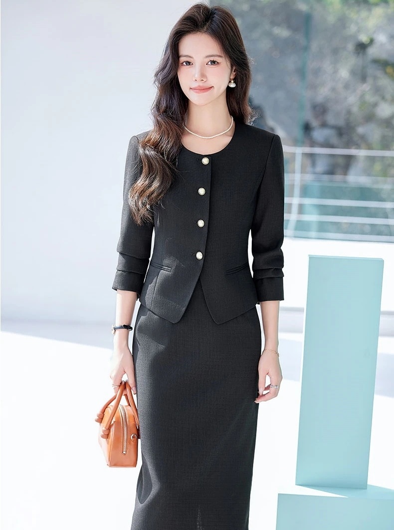 「busalong」【送.料.無.料】【高.品.質 人気商品！】【急速出荷】2025初春新品 レディース スーツセット 二点セット 卒業式 ママ スーツ セットアップ 通勤 入学式 メガ割 5