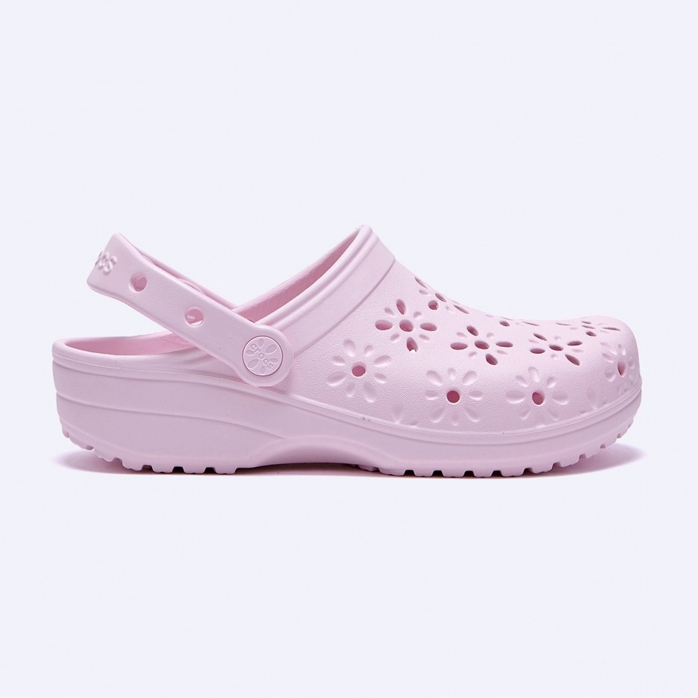 CROCS クラシック フローラル カット アウト クロッグ ライトピンク 210927-6ZW 9,535円