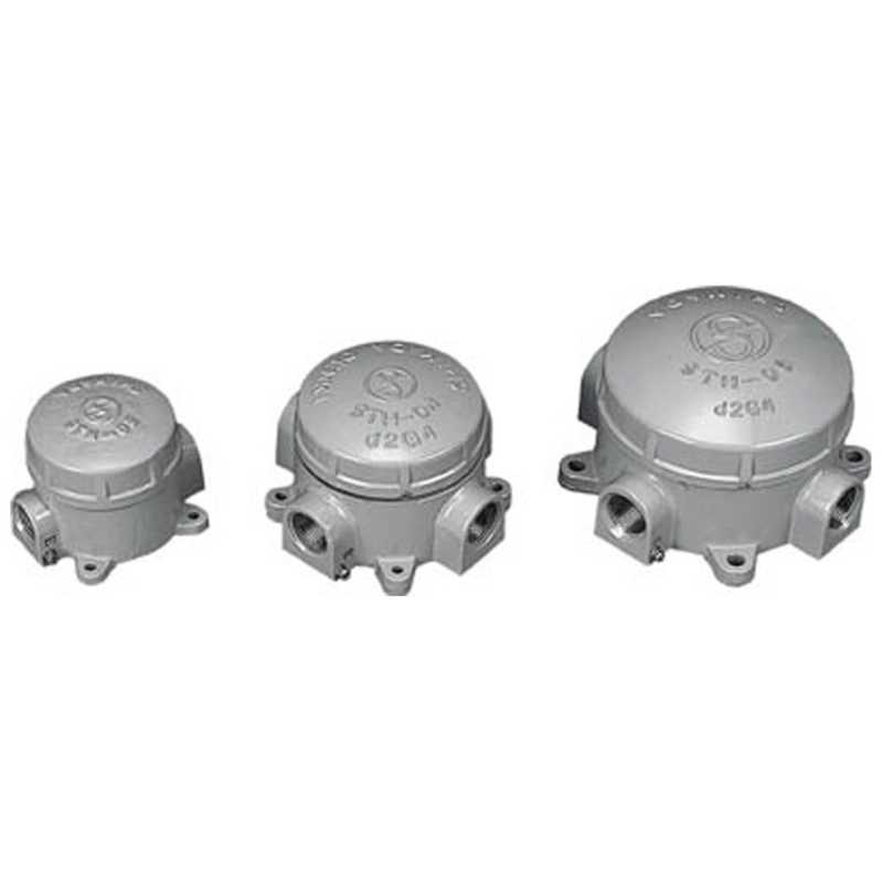 島田電機　アルミニウム合金鋳物 耐圧防爆構造ターミナルボックス(三方向)　STH04T28