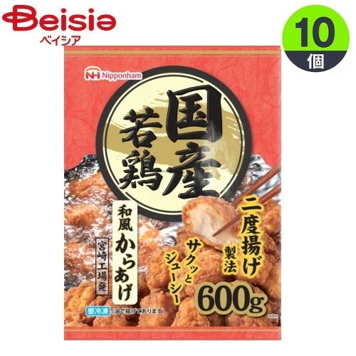 日本ハム 国産若鶏からあげ600g600g×10 まとめ買い 業務用 冷凍