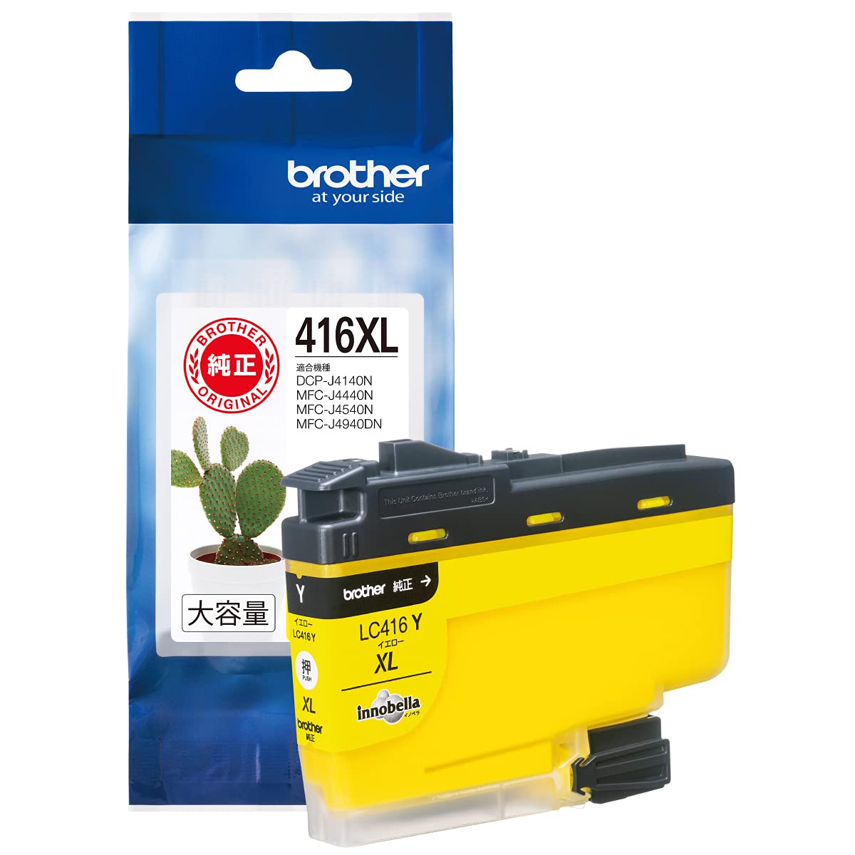 【ブラザー純正】インクカート リッジイエ ロー LC416XLY 対応型番：DCP-J4140NMFC-J4440NMFC-J4540NMFC-J4940DN他