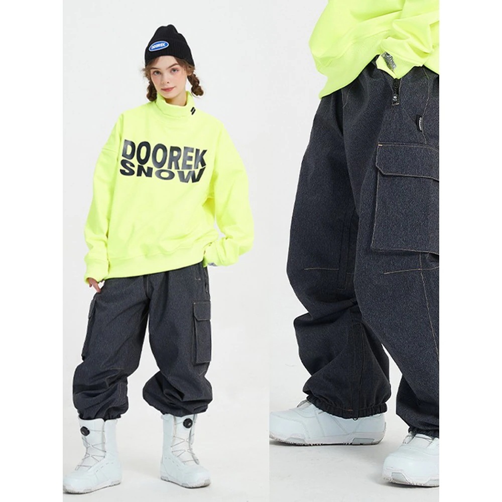 スノーボードウェア メンズ レディース ズボン パンツ ロング 長ズボン ノボウェア スノーウェア スキーウェア スノボーウェア カウボーイ 男女兼用 雪遊び 雪場 ジーパン 韓国風 防風防水防雪防寒