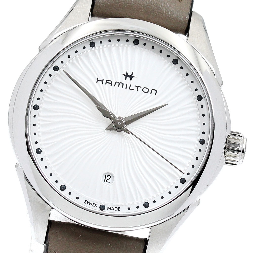 ハミルトン HAMILTON H322310/H32231810 ジャズマスターレディ デイト クォーツ レディース 極美品 箱・保証書付き_939781【中古】