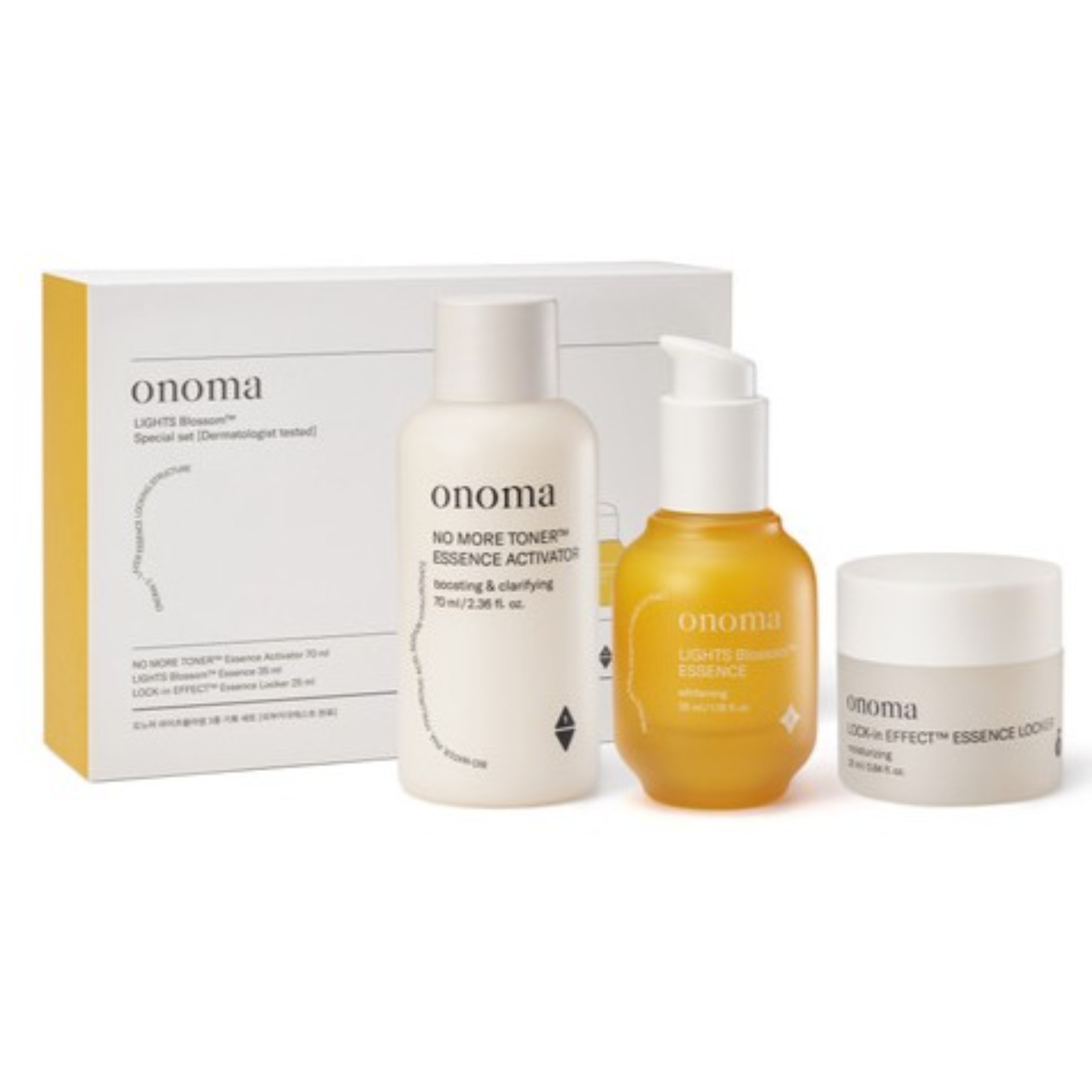 [ライツブロッサム3点セット]ライツブロッサムエッセンス35ml,ノモアトナーエッセンスアクティベーター70ml,ロックインエフェクトエッセンスロッカー25ml