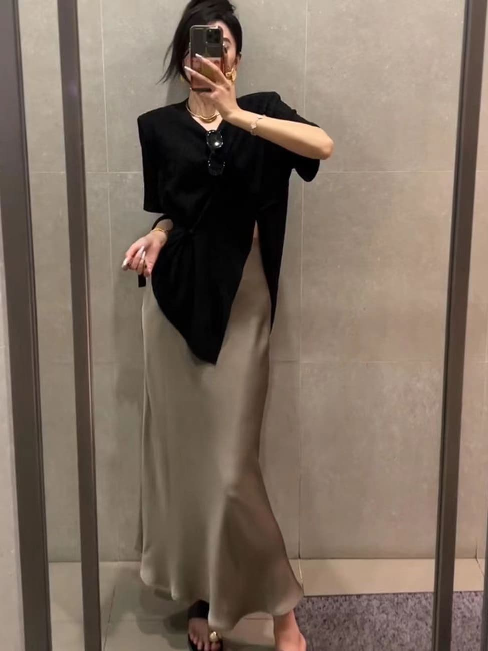 夏服コーディネート網紅爆街ファッション減齢スカート2件のスーツ夏婦人服