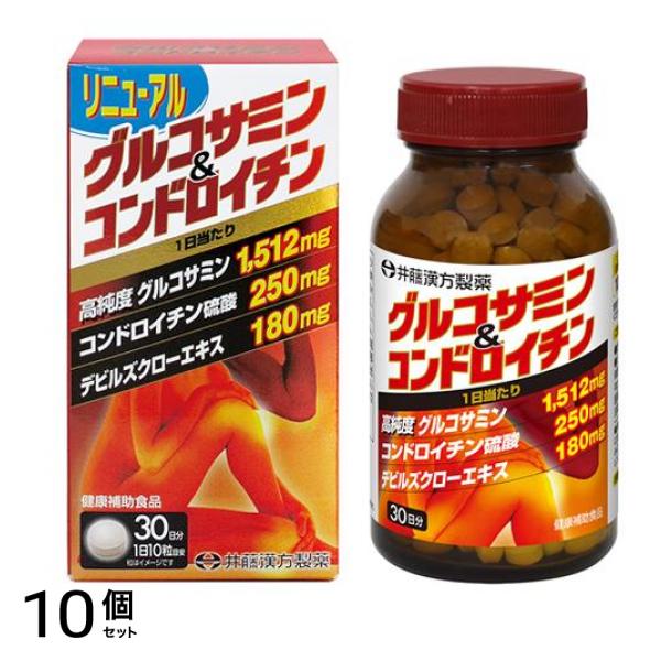 井藤漢方製薬 グルコサミン&コンドロイチン 30日分 300粒 10個セット