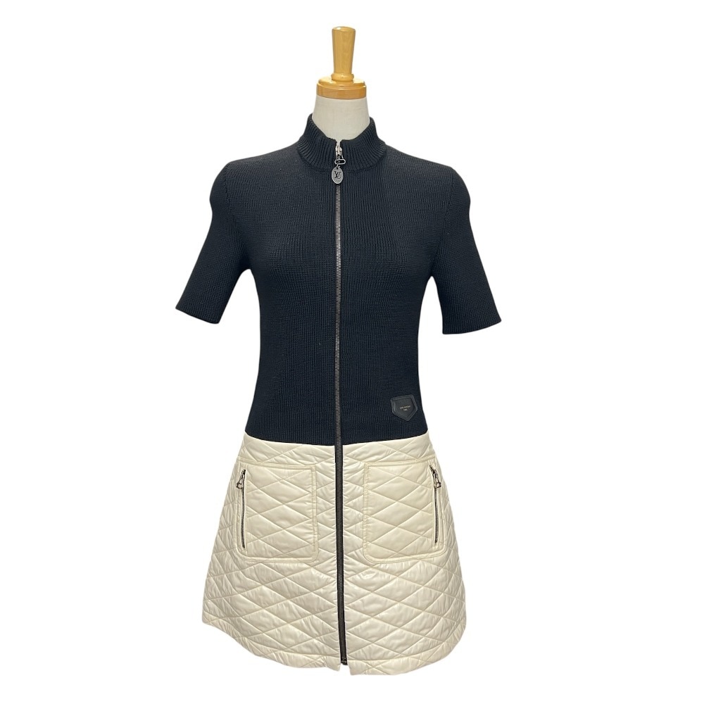 ワンピース ロゴ バイカラー アパレル 半袖 ニット ダウン ウール ブラック