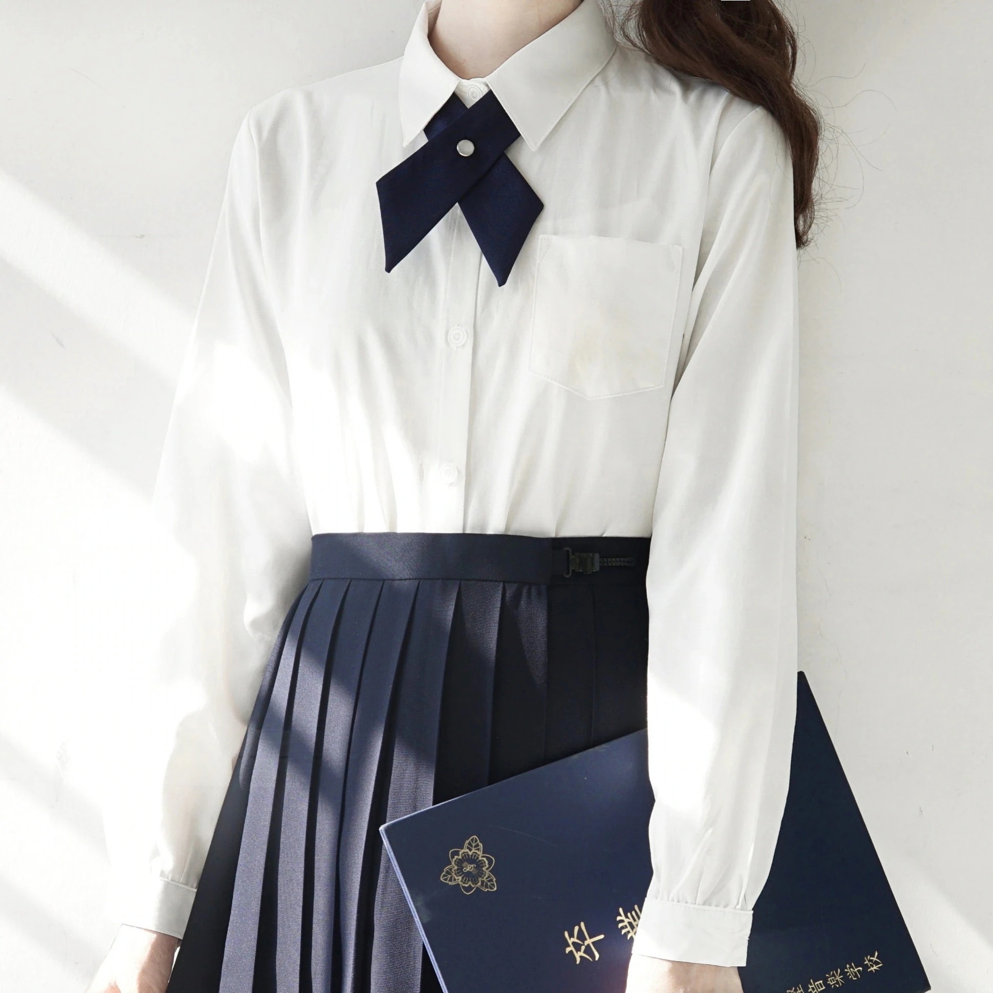 新入庫 2枚セット学生服 スクールシャツ 女子 長袖 ブラウス 抗菌防臭 透け防止制服ワイシャツ A534