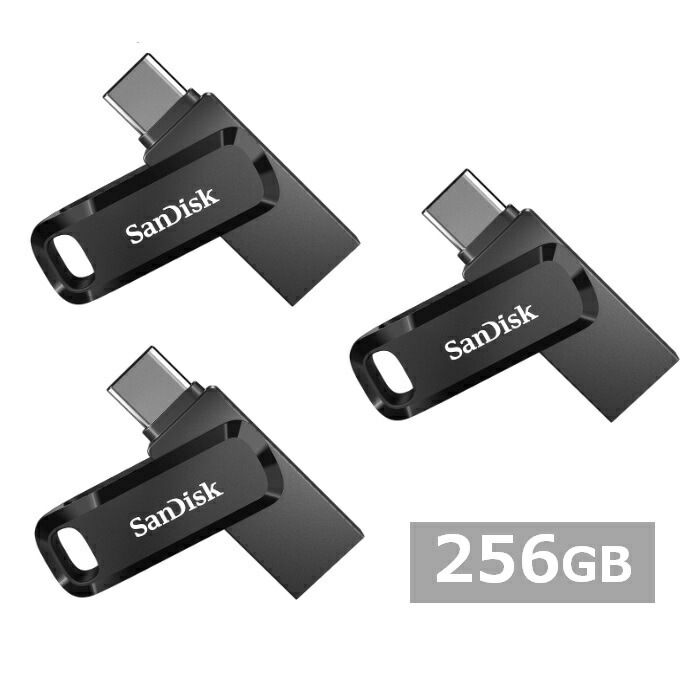 【3セット】 サンディスク USBメモリ SDDDC3-256G-G46 Ultra Dual Drive Go USB Type-C 256GB Sandisk iPhone iPad An