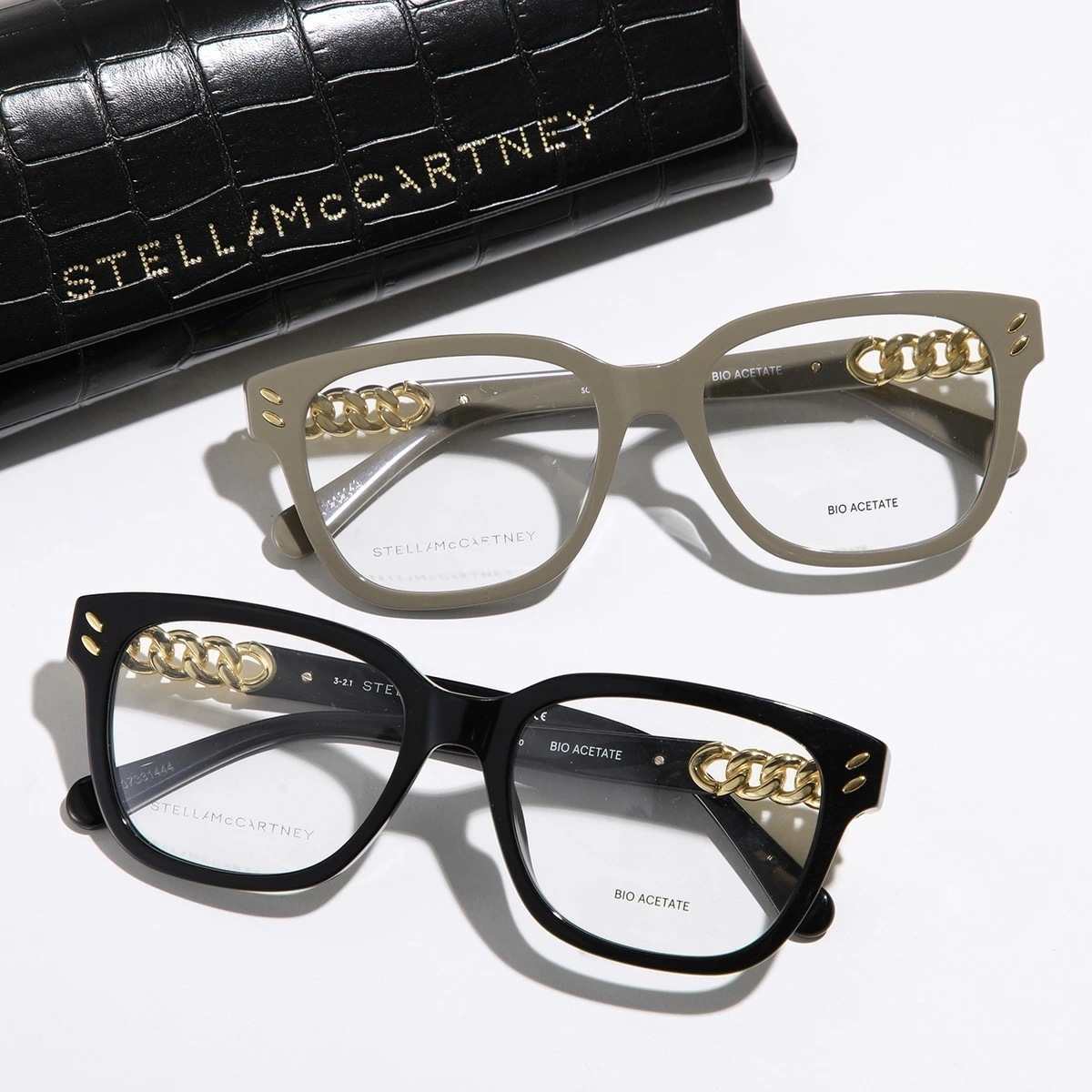 STELLA McCARTNEY ステラマッカートニー メガネ SC50010I レディース ウェリントン型 ロゴ 伊達メガネ ダテ フルリム 眼鏡 めがね アイウェア カラー2色