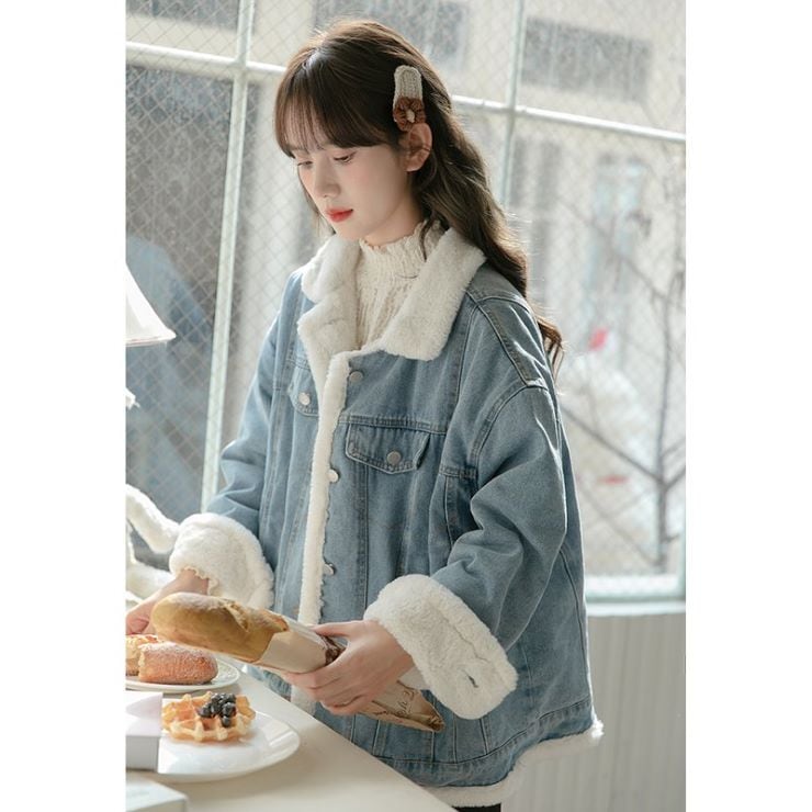 リバーシブルボアデニムジャケット ジャケット レディース レディース 春 夏 秋 冬 6,375円