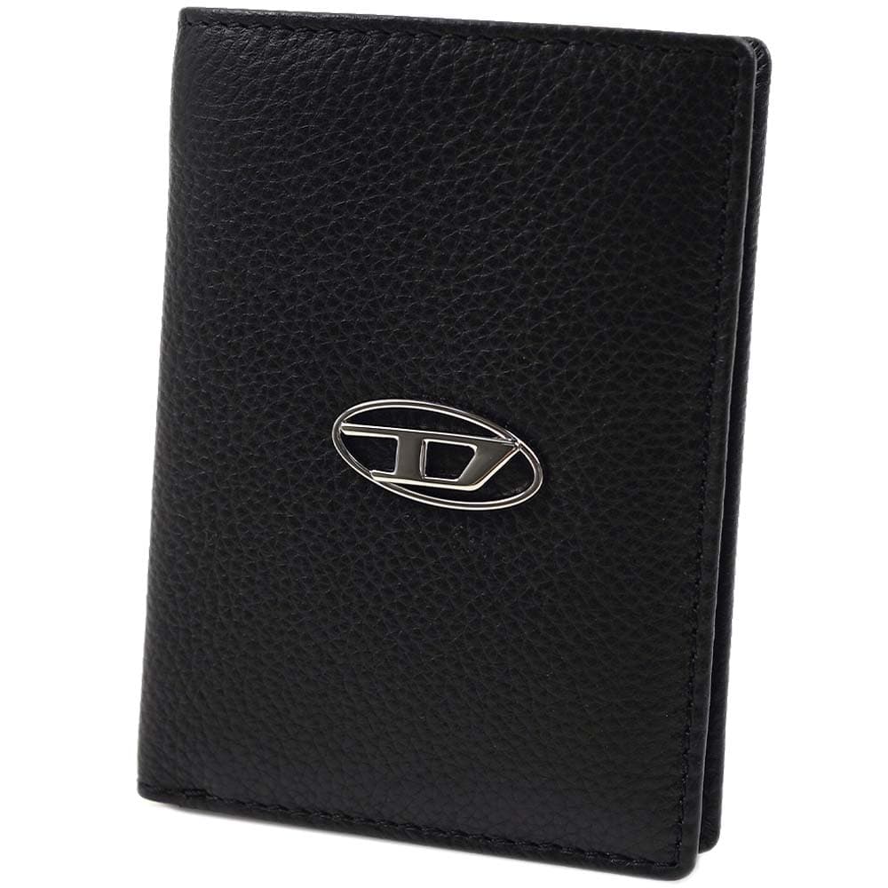 ディーゼル 二つ折り財布 小銭入れ無し ブラック DIESEL X09017-P0685-T8013