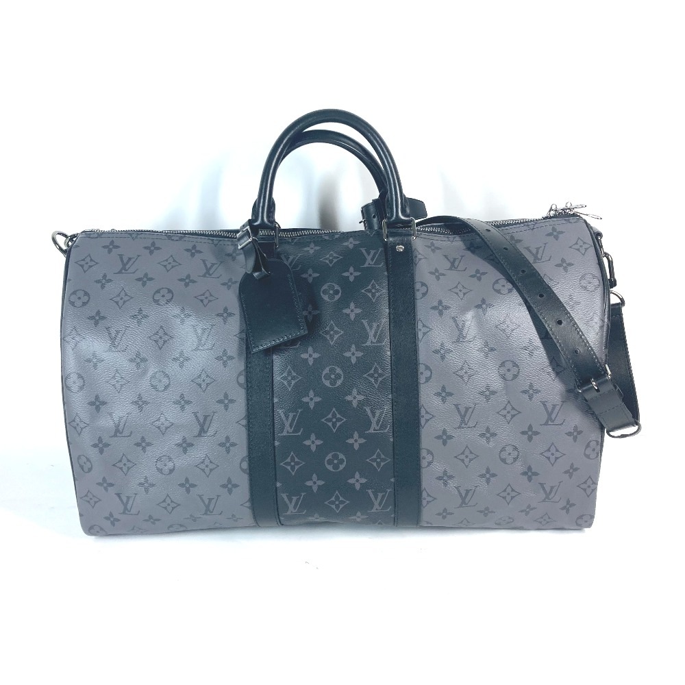 ボストンバッグ M45392 キーポルバンドリエール50 モノグラムエクリプスリバース 2WAYバッグ ショルダーバッグ トラベルバッグ 旅行バッグ モノグラムエクリプスキャンバス グレー
