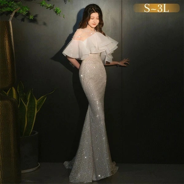 ドレス 大人 ピアノ 発表会 ロングドレス 演奏会 演奏会用ドレス ピアノ発表会 結婚式 高校生 パーティードレス 演奏会ドレス 大きいサイズ 母親 コンクール イブニングドレス ロング 大きいサイズ 8,741円