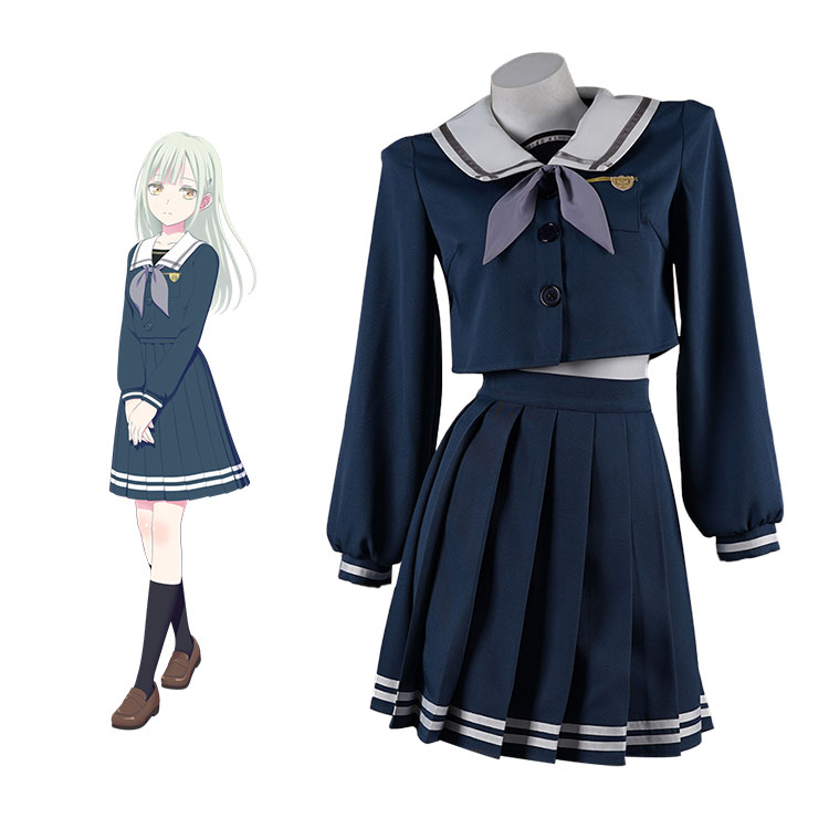 BanG Dream! Its MyGO!!!!! 若葉睦 コスプレ衣装 月ノ森女子学園 制服 ダークブルー