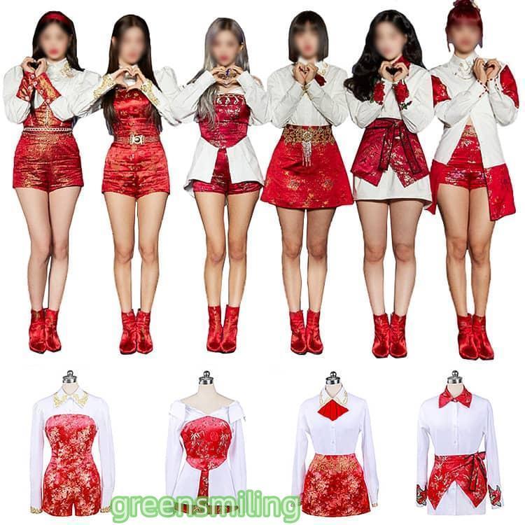 新しい子供用ダンスウェア 韓国ダンス衣装 大人 レディース ステージ衣装 女性 グループ 白 赤 セットアップ レディース ヒップホップ ジャズダンス 衣装 上下 演出服 派手 おし 2枚購入で128