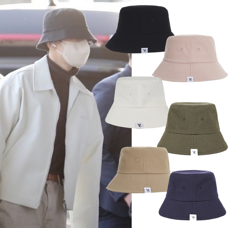 SEVENTEEN ウォヌ着用 ヘリンボーンラベルバケットハット