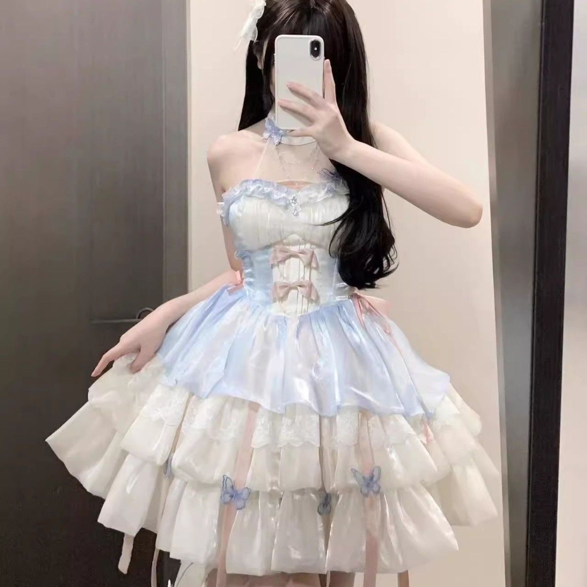 JSK エレガンス スウィートワンピース オリジナルロリータ ロリータプリンセス ピュアラストスタイル サスペンダードレス ショートスカート コスプレ ロリータお茶会 ゴスロリ 洋風 貴族