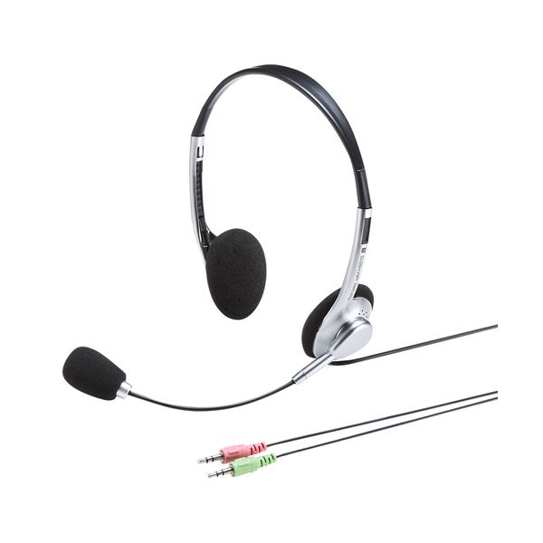 (5個セット) サンワサプライ マルチメディアPCヘッドセット MM-HS515SVNX5