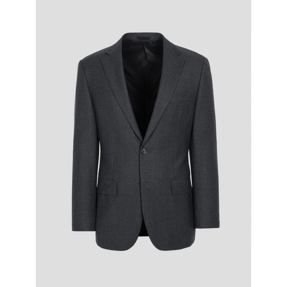 (Logadis) 起毛ウールメランジレギュラーフィットスーツジャケットグレー (RX4801PL43)