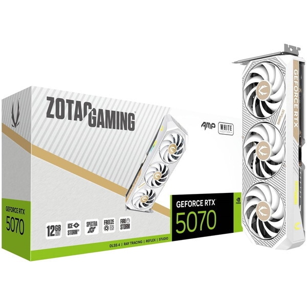 ZT-B50700FQ-10P ホワイト GAMING GeForce RTX 5070 AMP White Edition グラフィックボード
