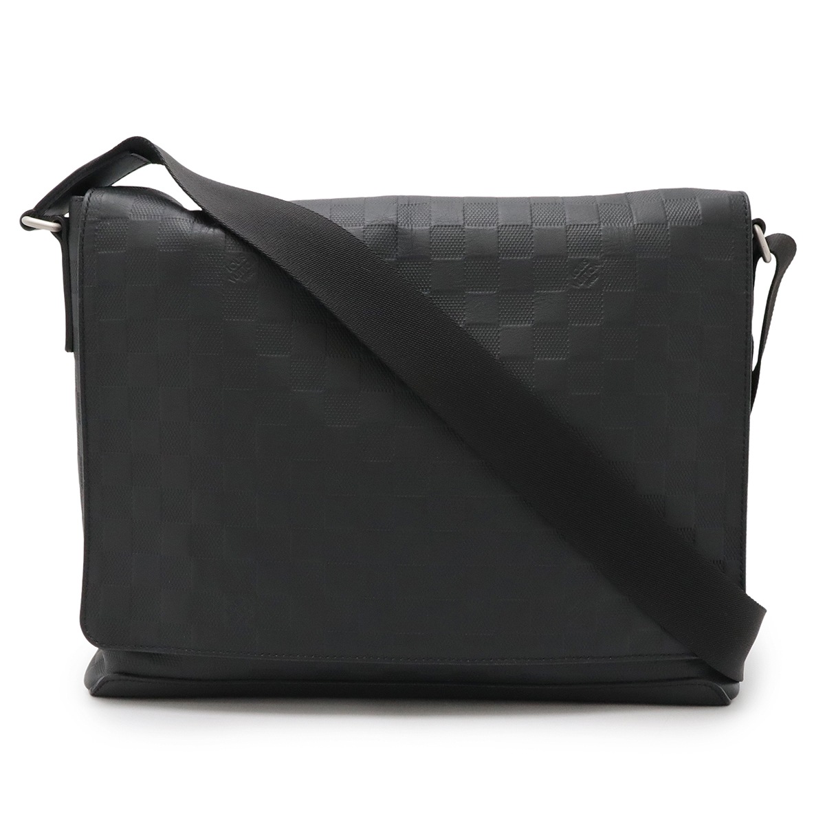 ダミエアンフィニ ディストリクトMM ショルダーバッグ メッセンジャーバッグ オニキス 黒 ブラック N4103