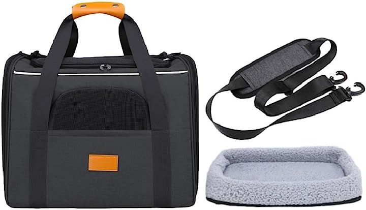 ペット キャリーバッグ 小型犬 猫 小動物 4way お出かけ 折りたたみ(ブラック) 4,714円