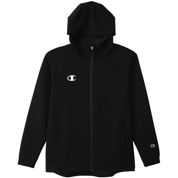 C3VS110 ブラック XXL ジップ フーデッド スウェット