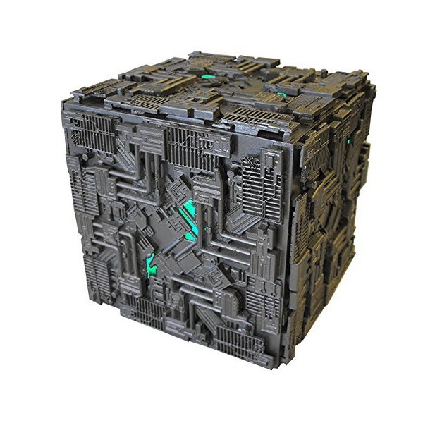 Eaglemoss Star Trek Starships Collection Oversized Light Up Borg Cube 16 cms (Subscription Special)