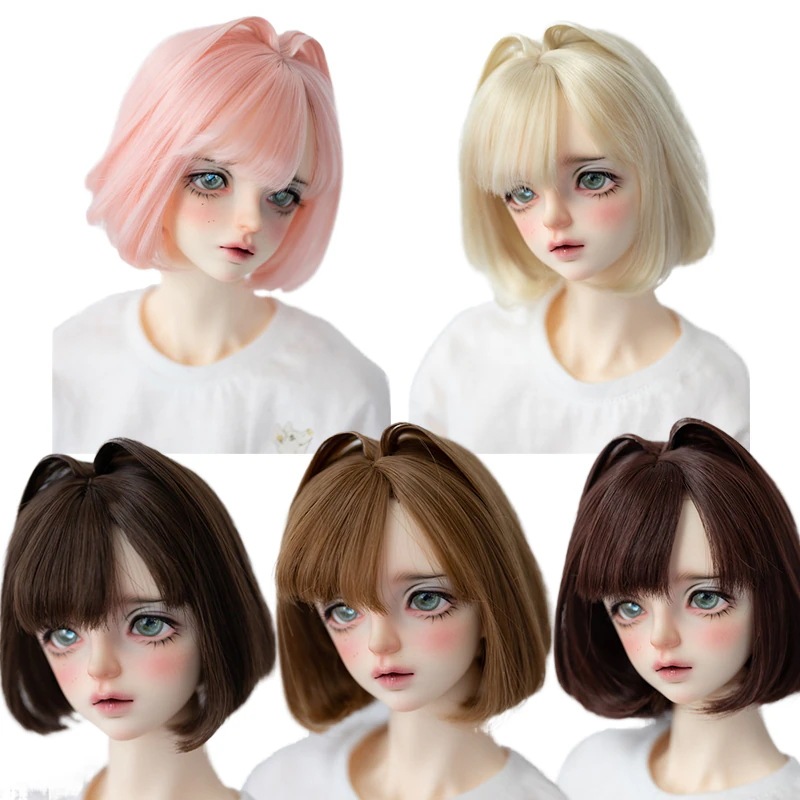 BJDドール用ウィッグ アレンジ 手直し小耳ボブスタイルあり SD/MSD/幼SDサイズ人形用