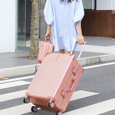 スーツケース1+1を組み合 アルミフレーム メイクポーチ キャリーケース 軽量 多色