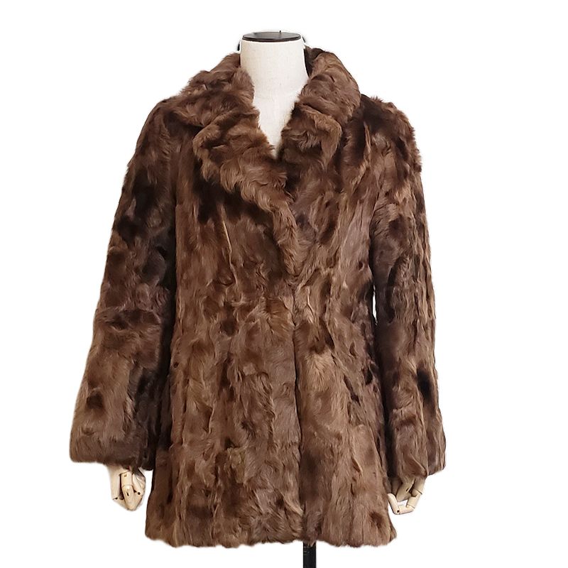 ハーフコート 毛皮 ブラウン/180302【中古】