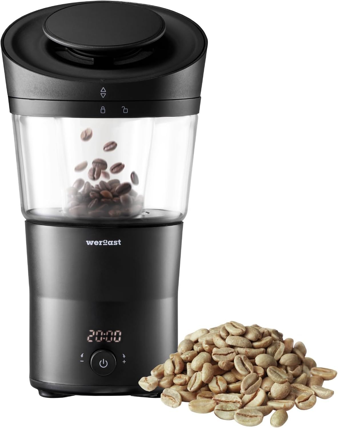 焙煎機 生豆＋1年間メーカーサポート付き コーヒーロースター 自家焙煎 ホームロースター 家庭用 電動 全自動 小型 本格 ばいせん機 コーヒー 珈琲 焙煎器 珈琲焙煎器