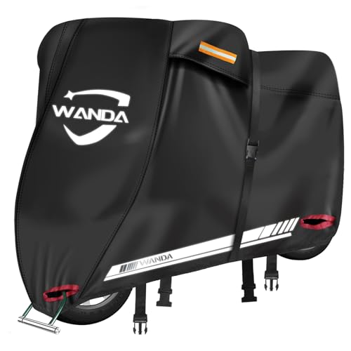 色：ブラック サイズ：XXXL：270*110*130 WANDA バイクカバー【420D厚手・全天