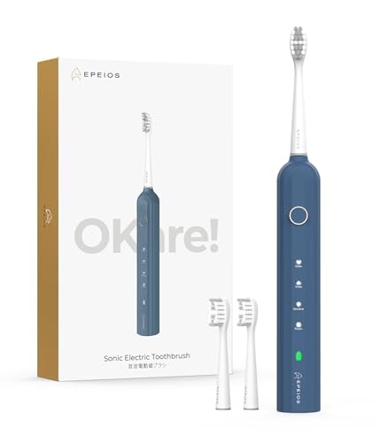 【「家電批評」2023年連続ベストバイ一位受賞(二年連続) 殿堂入り】電動歯ブラシ エペイオス(Epeios) 音波歯ブラシ ソニック 歯ブラシ 電動 ブラシヘッド2本 IPX7 防水 歯磨き Typ