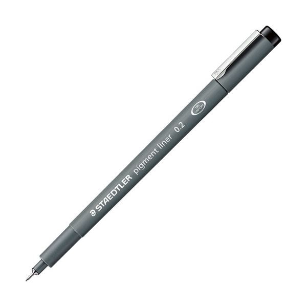 (まとめ) ステッドラー ピグメントライナー0.2mm 黒 308 02-9 1セット(10本) (×5セット)