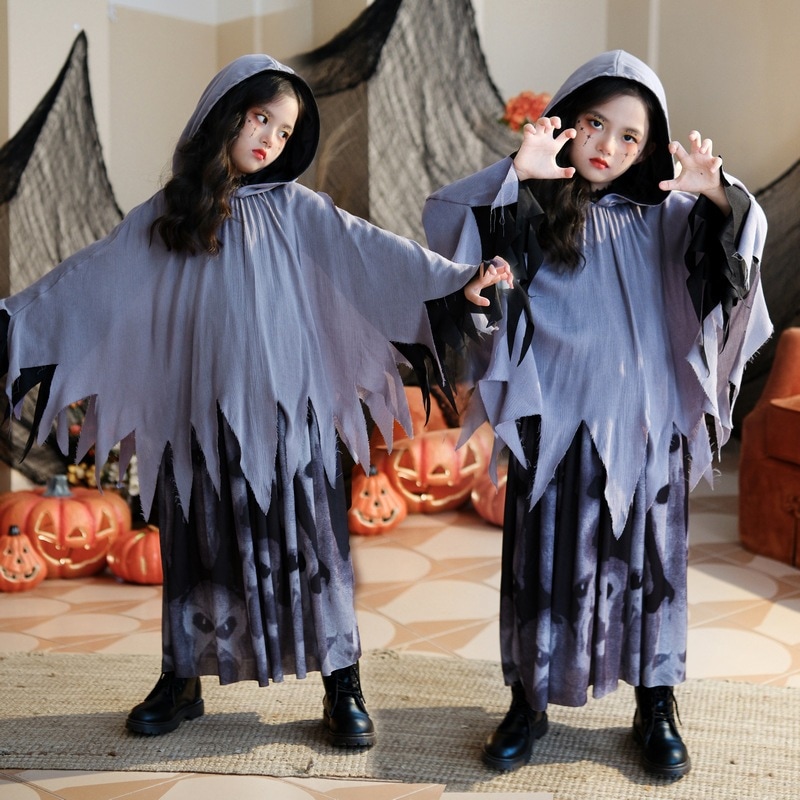 ハロウィン 子供用 コスチューム ケープ 魔女 デス コス ローブ 面白いドレス コスチューム パフォーマンス服 子供服 4,385円