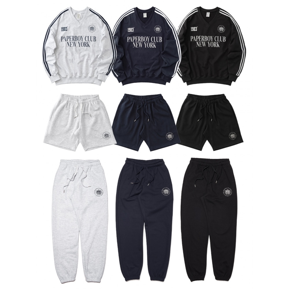 ペーパーボーイ Vネックトラックスウェットセットアップ 3COLOR
