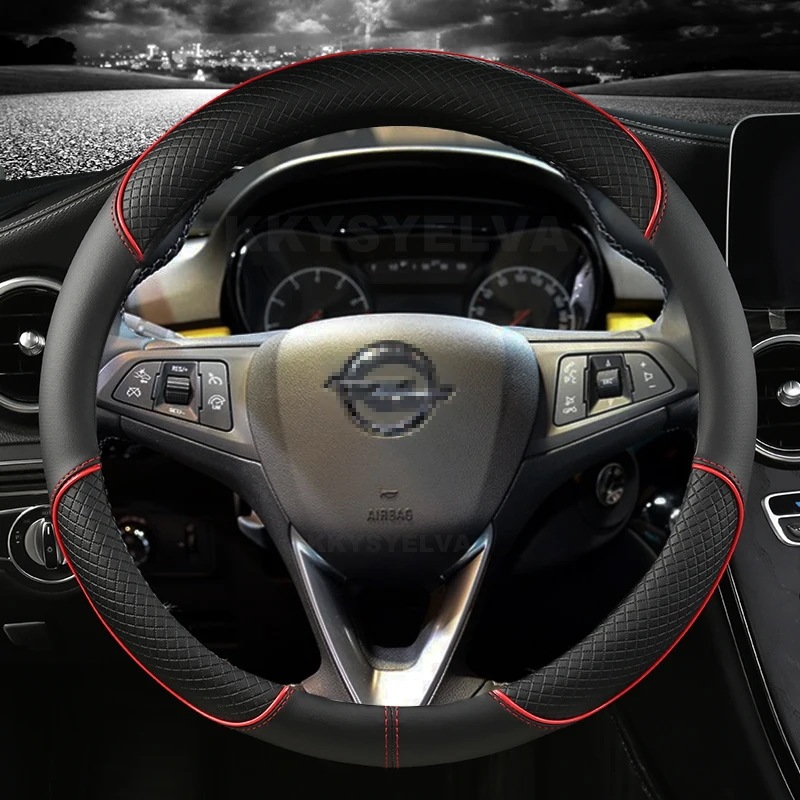 車のステアリングホイールカバー,opel astra (k),corsa (e),karl 2014-2022,crossand x Grandx insignia 2017-2022用アクセサリー