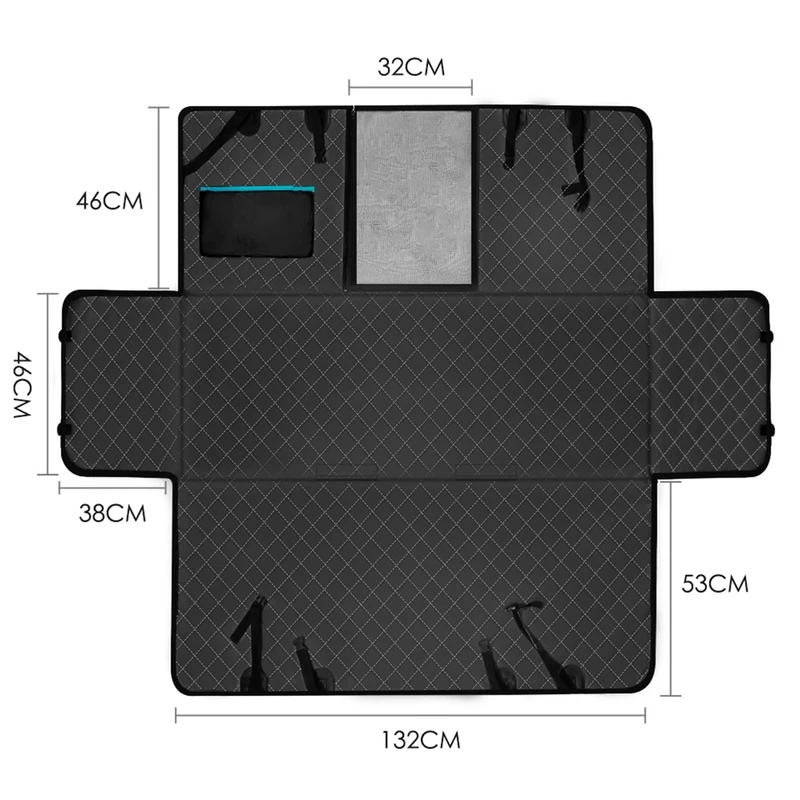 犬用キャリア,車用シートカバー,防水,ペット用トラベルキャリア,リアプロテクター,犬用安全キャリア BLACK