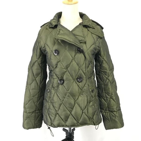 ブランバスク/blanc basqueキルティング/ダウンジャケット/コート/アウター【38/レディースM/カーキ/オリーブ】Coat/Jacket/JumpercBH434