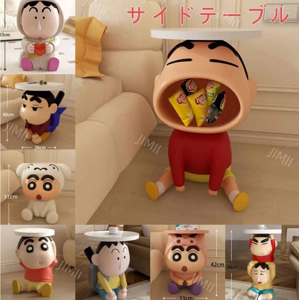 【本日最安値挑戦!】 クレヨンしんちゃん テーブル サイドテーブル 小テーブルソファーサイド家庭用リビング小戸型ティーテーブルレンタルハウスベッドサイド棚 りリビングルームミニ小さなスクエア家庭用ソ